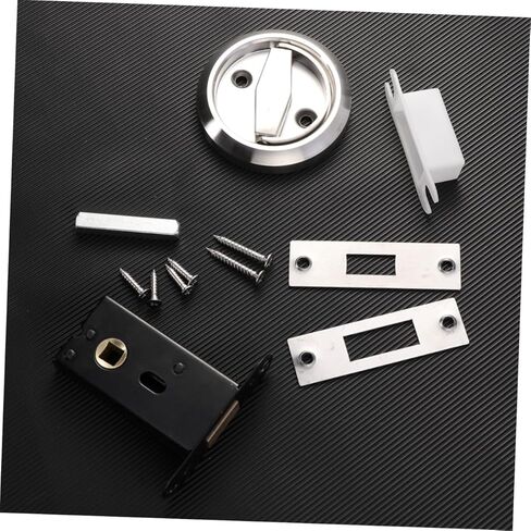 POPETPOP 1Set Hidden Door Lock Stainless Steel Keyless Mechanical Security for Privacy Doors Durable Invisible Design for Home and Outdoor Use Silver in Saudi Arabia