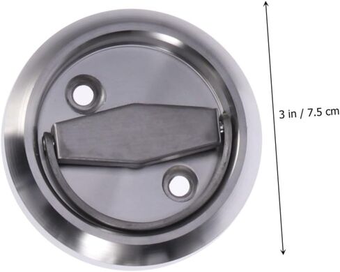 POPETPOP 1Set Hidden Door Lock Stainless Steel Keyless Mechanical Security for Privacy Doors Durable Invisible Design for Home and Outdoor Use Silver in Saudi Arabia
