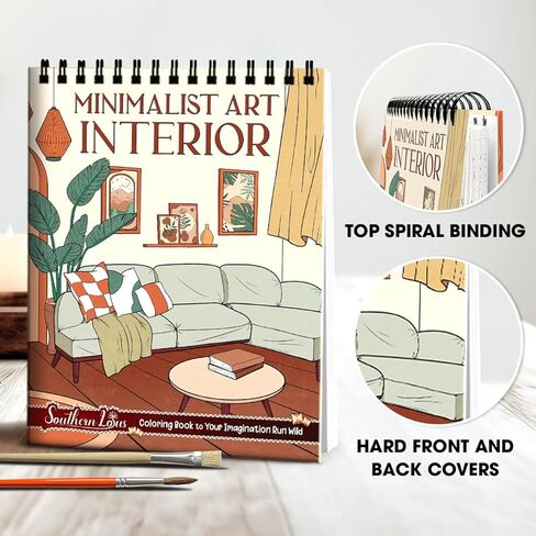 SOUTHERN LOTUS Spiral Coloring Book: Perfect Relaxation Gift for Art, Minimalist Interior decor Lovers - Adults & Women - Stress Relief Mindfulness Practice - Ideal Addition to Minimalism Life in Kuwait