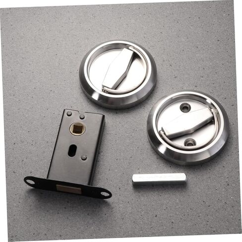 POPETPOP 1Set Hidden Door Lock Stainless Steel Keyless Mechanical Security for Privacy Doors Durable Invisible Design for Home and Outdoor Use Silver in Saudi Arabia