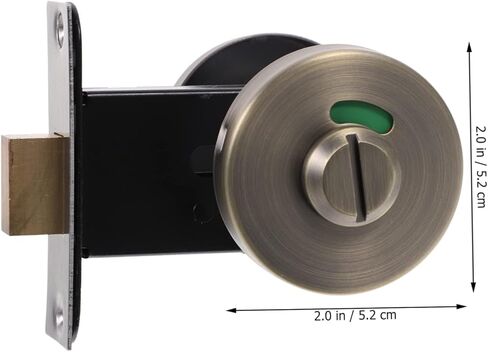 SEWACC Bathroom Door Lock with Vacant Engaged Indicator Keyless Toilet Partition Lock Retro Style Easy Installation for Public Restrooms Airports and Offices in Saudi Arabia
