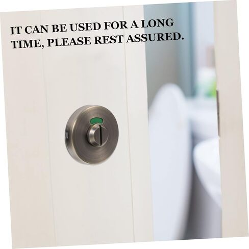 SEWACC Bathroom Door Lock with Vacant Engaged Indicator Keyless Toilet Partition Lock Retro Style Easy Installation for Public Restrooms Airports and Offices in Saudi Arabia