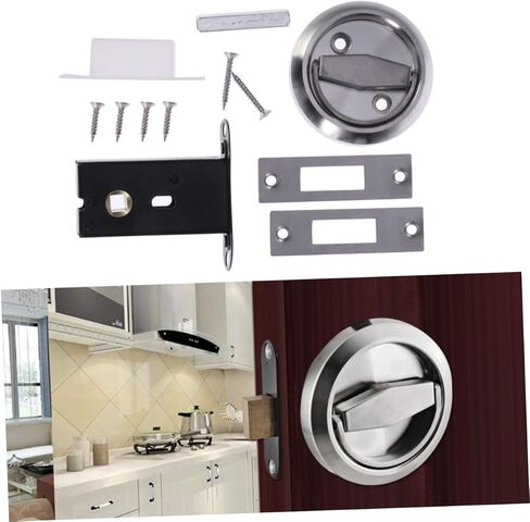 Mipcase 1Set Stainless Steel Keyless Lock Recessed Invisible Mechanical Door Lock for Fire Homes for Bed Storeroom Durable Rotation Design in Saudi Arabia