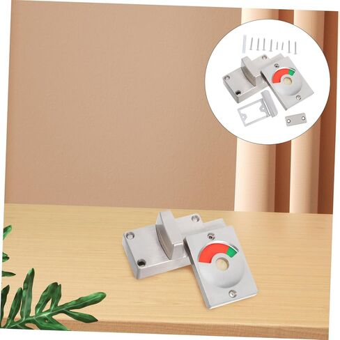 NUOBESTY 1Set Red and Green Indicator Door Lock Durable Bathroom Lock with Occupied Indicator for Public Restrooms and Toilets for Rv Bathrooms and Shower Cubicles in Saudi Arabia
