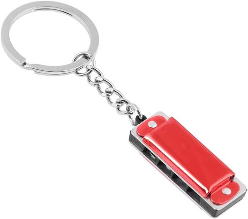 هارمونيكا 8 لهجة 4 فتحات هارمونيكا سلسلة المفاتيح لمفتاح سلسلة المفاتيح للمفتاح 3.6 × 1.2 × 0.8 سم للأطفال لعبة هارمونيكا كيرينغ، فضي in Kuwait