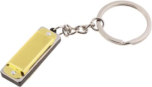 هارمونيكا 8 لهجة 4 فتحات هارمونيكا سلسلة المفاتيح لمفتاح سلسلة المفاتيح للمفتاح 3.6 × 1.2 × 0.8 سم للأطفال لعبة هارمونيكا كيرينغ، فضي in Kuwait