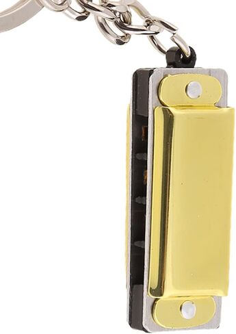 هارمونيكا 8 لهجة 4 فتحات هارمونيكا سلسلة المفاتيح لمفتاح سلسلة المفاتيح للمفتاح 3.6 × 1.2 × 0.8 سم للأطفال لعبة هارمونيكا كيرينغ، فضي in Kuwait