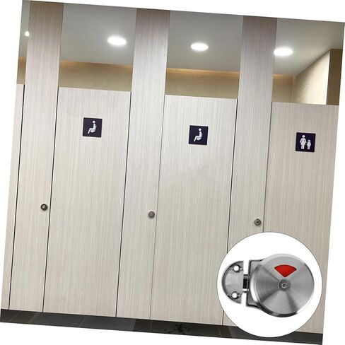 Zerodeko Privacy Indicator Lock Stainless Steel Bolt Lock with Vacant and Occupied Indicators for Commercial Restrooms Hospitals Gyms and Public Spaces Easy Installation in Saudi Arabia