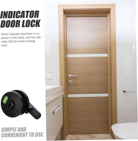 SHINEOFI 4Pcs Privacy Indicator Locks for Public Toilets Vacant Occupied Sign Door Lock Durable Hardware for Restroom Partitions User Friendly Design for Airports Stations in Saudi Arabia