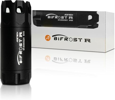 ACETECH Airsoft Pistol/Riffle RGB Tracer Unit Bifrost R 14mm CCW خيط سلبي مع محول M14- إلى M11+ يتوهج في اللون الأخضر الداكن/الأحمر BB LED تأثير إضاءة قوس قزح in Saudi Arabia
