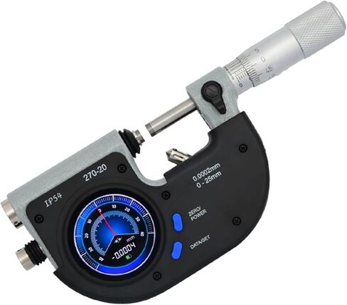 Precision Inside Micrometer, Mechanical Digital Outside Micrometer, 0-25mm Measuring Range, 0.0005mm Resolution, High-Definition OLED Display, Ideal for Workshops & Laboratories in Saudi Arabia