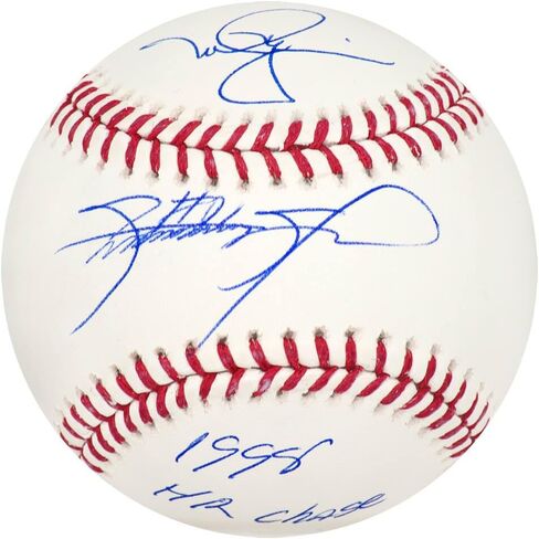 Sammy Sosa & Mark McGwire Dual Signed Official M.L.B Baseball w/1998 HR Chase in Saudi Arabia
