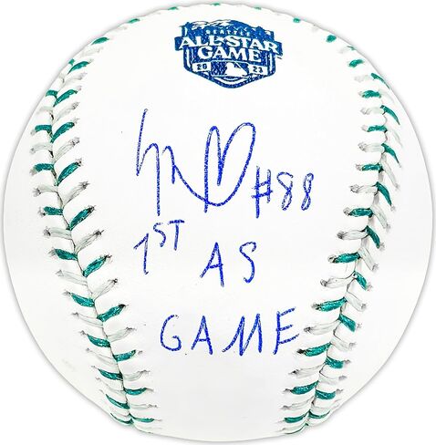 لويس روبرت جونيور الموقع الرسمي لشعار لعبة All Star لعام 2023 M.L.B Game Baseball White Sox "1st AS Game" Beckett BAS Witness Stock #227326 in Saudi Arabia