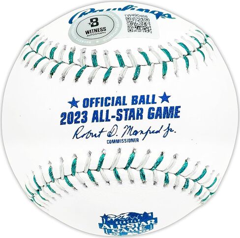 لويس روبرت جونيور الموقع الرسمي لشعار لعبة All Star لعام 2023 M.L.B Game Baseball White Sox "1st AS Game" Beckett BAS Witness Stock #227326 in Saudi Arabia