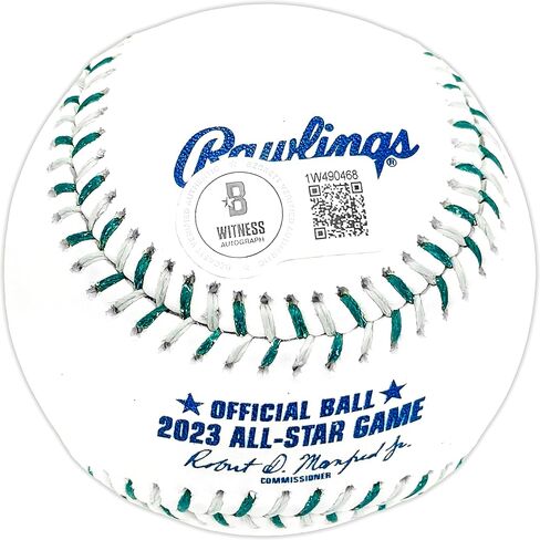 لويس روبرت جونيور الموقع الرسمي لشعار لعبة All Star لعام 2023 M.L.B Game Baseball White Sox "1st AS Game" Beckett BAS Witness Stock #227326 in Saudi Arabia