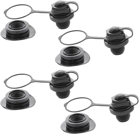 0.94"(24mm) Inflatable Boat Air Valve, 8 Pack Boston Valve Inflation Nozzle Inflation Boat One-Way Inflation Replacement Screw for Inflatable Boats and Rubber Swimming Pools Inflation, Black in Kuwait