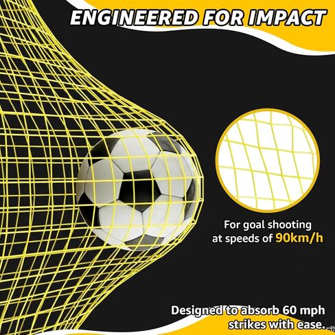 شبكات كرة القدم للفناء الخلفي، شبكة كرة قدم 12 × 6 قدم سهلة الإعداد، أهداف كرة قدم محمولة للفناء الخلفي مع قاعدة معدنية قابلة للطي مطورة، شبكة هدف كرة قدم داخلية للاستخدام الخارجي للتمرين مع حقيبة حمل in Kuwait