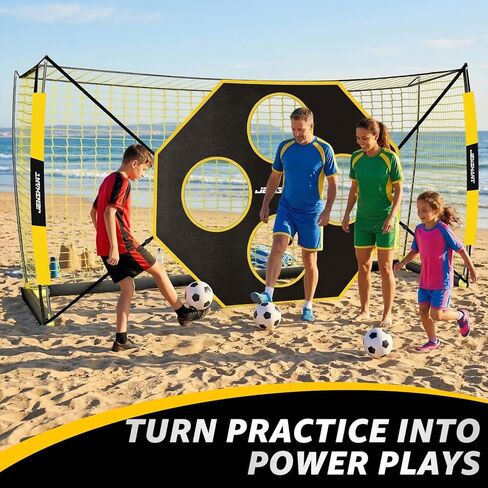 شبكات كرة القدم للفناء الخلفي، شبكة كرة قدم 12 × 6 قدم سهلة الإعداد، أهداف كرة قدم محمولة للفناء الخلفي مع قاعدة معدنية قابلة للطي مطورة، شبكة هدف كرة قدم داخلية للاستخدام الخارجي للتمرين مع حقيبة حمل in Kuwait