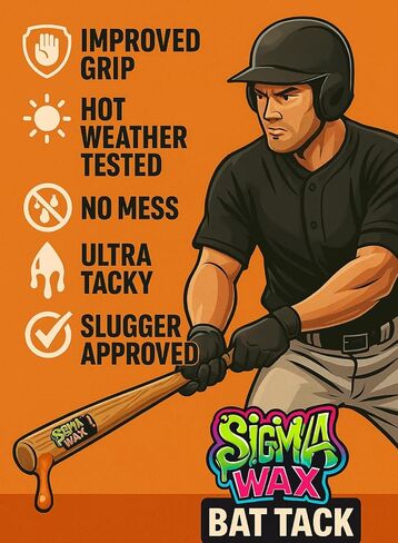 Dinger Dust – Cotton Candy Scented Bat Tack | Resealable Tube with Clean-Hands Wrap | Pro-Level Grip for Baseball & SoftballMade in USA in Saudi Arabia