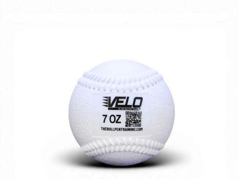 VELOBall - 7oz Plyometric Baseball - Increase Pitching Velocity & Improve Throwing Mechanics - for Arm Care, Strength Training & Warmup Drills - Weighted Ball with Raised Seams & Carrying Bag in Kuwait