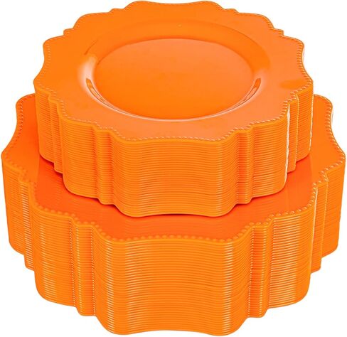 COLOSUS 60 Pack Pink Plastic Plates Set for 30 Guest,Pink Party Plates,Heavy Duty Pink Plates,include 30 Dinner plates& 30 Salad/Dessert plates for Party,Spring,Wedding,Birthday,Valentines,Easter Day in Saudi Arabia