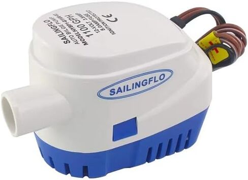 مضخة ماء آسن 1100GPH - 12 فولت 1-1/8 بوصة (29 مم) مخرج مضخة مياه آسن بحرية غاطسة أوتوماتيكية مدمجة بمفتاح تعويم تطبيق مضاد لقفل الهواء للقوارب وحمام السباحة واليخوت والمركبات الترفيهية in Kuwait