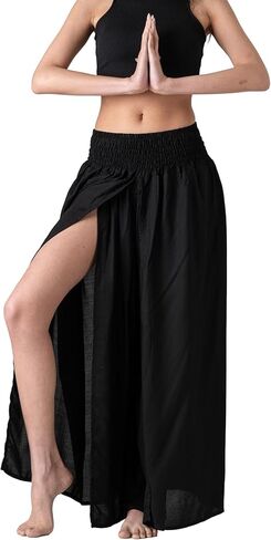 B بانكوك السراويل بوهو بالازو السراويل للنساء البوهيمي الهبي الملابس اليوغا واسعة الساق الحريم السراويل in Kuwait