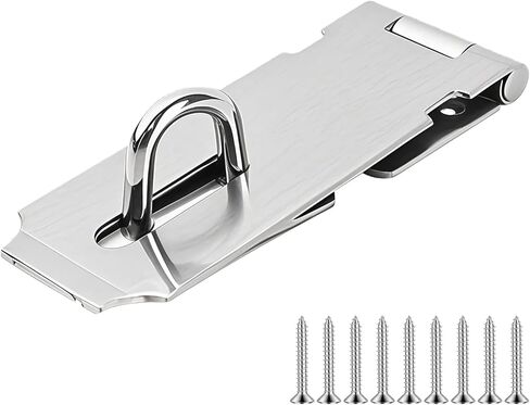 أقفال الأبواب بمشبك مزلاج، 5 بوصة من الفولاذ المقاوم للصدأ مشبك أمان Packlock بمشبك قفل مزلاج، مشبك أمان شديد التحمل مع براغي تثبيت، أقفال الأبواب بمشبك للأبواب والخزائن in Kuwait