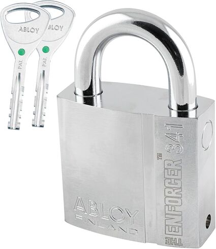 قفل ENFORCER ABLOY 341-25 - قفل عالي الأمان من فولاذ البورون عالي التحمل مع كوب قرص - تكبل 7/16 بوصة للمقطورات والحاويات والسكك الحديدية - الحماية القصوى in Kuwait