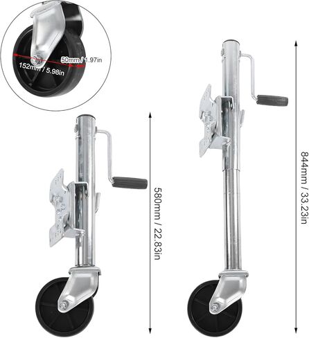 1000 Lbs Swivel Boat Trailer Jack with Single Wheel Ergonomic Handle 264mm Lift Trailer Tongue Jack for RVs Boats Horse Trailers Utility Trailers in Kuwait