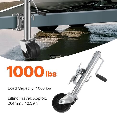 1000 Lbs Swivel Boat Trailer Jack with Single Wheel Ergonomic Handle 264mm Lift Trailer Tongue Jack for RVs Boats Horse Trailers Utility Trailers in Kuwait