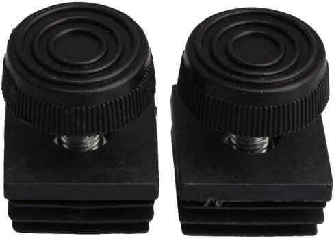 10 قطع من أغطية نهاية كرسي الأثاث البلاستيكي الأسود، أغطية طرفية للساق، إدراج المقابس مع ضبط أقدام الخيط لأنبوب الأنابيب المربعة (1.18 × 1.18 × 1.18 بوصة (طول × عرض × ارتفاع)) in Kuwait