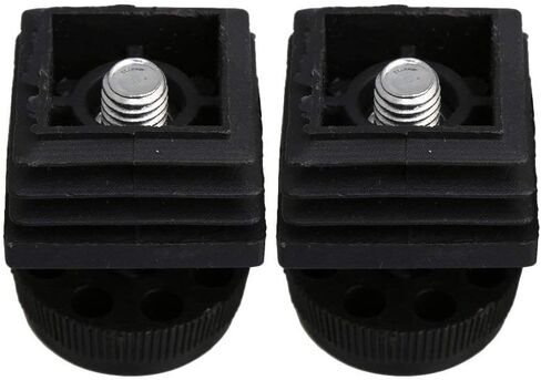 10 قطع من أغطية نهاية كرسي الأثاث البلاستيكي الأسود، أغطية طرفية للساق، إدراج المقابس مع ضبط أقدام الخيط لأنبوب الأنابيب المربعة (1.18 × 1.18 × 1.18 بوصة (طول × عرض × ارتفاع)) in Kuwait