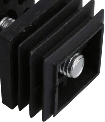 10 قطع من أغطية نهاية كرسي الأثاث البلاستيكي الأسود، أغطية طرفية للساق، إدراج المقابس مع ضبط أقدام الخيط لأنبوب الأنابيب المربعة (1.18 × 1.18 × 1.18 بوصة (طول × عرض × ارتفاع)) in Kuwait