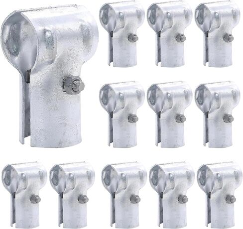 KINNAN 1-5/8 X 1-5/8 مشبك نهاية السكك الحديدية T لسياج ربط السلسلة، فولاذ مجلفن لأنابيب OD 1-5/8 بوصة، 12 قطعة من البراغي والصواميل متضمنة in Kuwait