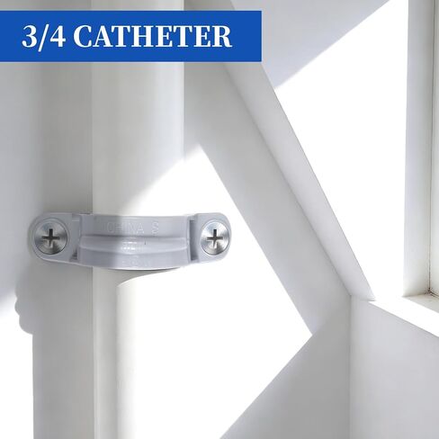 12 قطعة 3/4 مشابك أنابيب بولي كلوريد الفينيل، 3/4 بوصة أشرطة أنابيب بولي كلوريد الفينيل 2 فتحة مشبك قناة بلاستيكية للأنابيب مشبك خرطوم بلاستيكي للكابلات الكهربائية وأنابيب السباكة حامل دعامات عمود شماعات معدنية على شكل حرف U in Kuwait