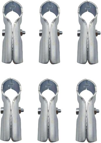 6 قطع من تركيبات المشبك على شكل موصل أنبوب T، تناسب OD 3/4 بوصة (19.1 ملم) مشابك على شكل حرف T من الفولاذ الكربوني، سياج ربط السلسلة، مسامير وصواميل متضمنة، لدعم حديقة الرف DIY in Kuwait