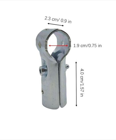 6 قطع من تركيبات المشبك على شكل موصل أنبوب T، تناسب OD 3/4 بوصة (19.1 ملم) مشابك على شكل حرف T من الفولاذ الكربوني، سياج ربط السلسلة، مسامير وصواميل متضمنة، لدعم حديقة الرف DIY in Kuwait