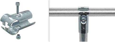 6 قطع من تركيبات المشبك على شكل موصل أنبوب T، تناسب OD 3/4 بوصة (19.1 ملم) مشابك على شكل حرف T من الفولاذ الكربوني، سياج ربط السلسلة، مسامير وصواميل متضمنة، لدعم حديقة الرف DIY in Kuwait