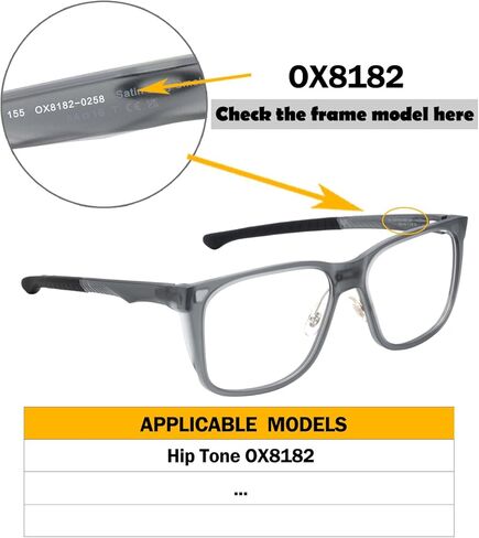 جوارب أذن بديلة مضادة للانزلاق لإطار نظارات Oakley Hip Tone OX8182، أكمام معبد سوداء ناعمة من السيليكون in Saudi Arabia