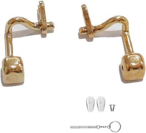 1 Pair Eyeglass Nose Pads Arm Replacement Metal Nose Holder Bridge Metal Plug-in Nose Piece Stainless Steel Screwdriver Eyeglass Repair Kit in Saudi Arabia