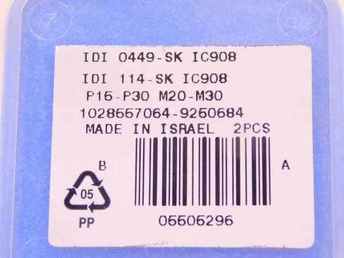 2 قطعة جديد ISCAR IDI 0449-SK IC908 TiAlN كربيد استبدال الحفر تلميح إدراج-EA1216BM5 in Kuwait