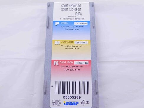 10 قطعة جديد ISCAR SOMT 120408-DT IC908 TiAlN المغلفة كربيد الحفر-NS0430BM5 in Kuwait