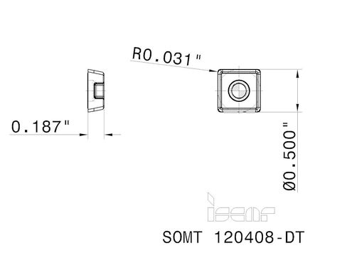 10 قطعة جديد ISCAR SOMT 120408-DT IC908 TiAlN المغلفة كربيد الحفر-NS0430BM5 in Kuwait