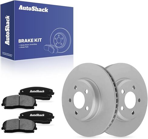 AutoShack Front Brake Kit Replacement for Chrysler 300 Dodge Challenger Magnum 2006-2023 Charger AWD RWD Drilled & Slotted E-Coated Disc Brake Rotors Ceramic Brakes Pads 12.6" (320mm) BRKPKG864 in Saudi Arabia