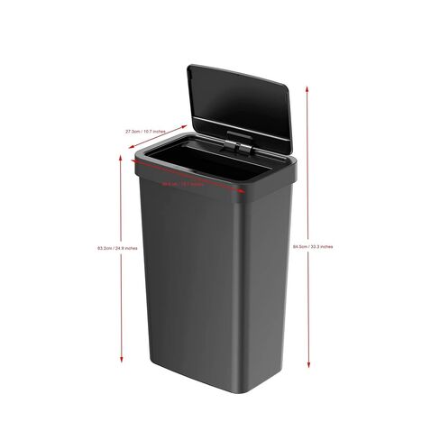 13.2 Gallon Sensor Trash Can, Black Plastic Motion-Activated Kitchen Garbage Bin for Home in Saudi Arabia