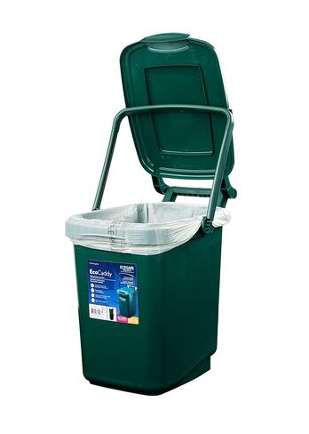 EcoSafe ECADGRN EcoCaddy Food Waste Bin, Plastic, 6-Gallon, Green in Kuwait