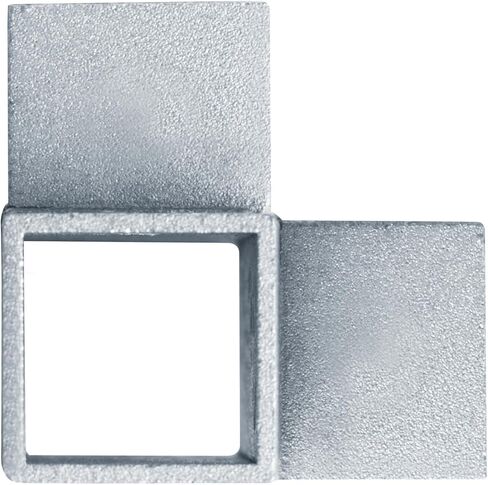 10 عبوات من موصل أنبوب مربع من الألومنيوم مقاس 1 بوصة، مشبك قضبان سياج تركيب 4 اتجاهات، وصلة درابزين 90 درجة in Kuwait