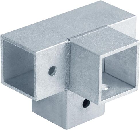 10 عبوات من موصل أنبوب مربع من الألومنيوم مقاس 1 بوصة، مشبك قضبان سياج تركيب 4 اتجاهات، وصلة درابزين 90 درجة in Kuwait