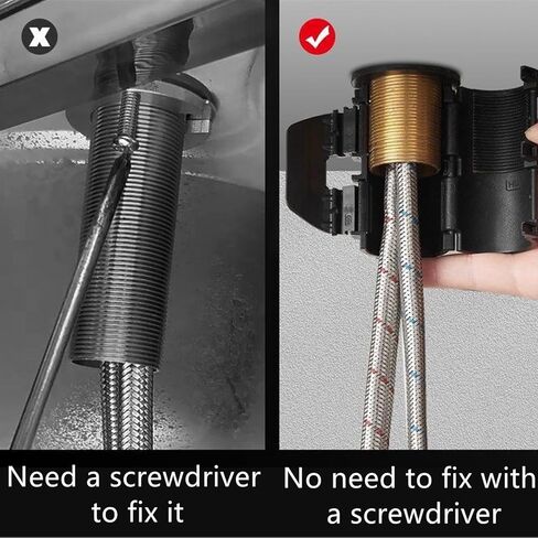 قطعتان من مشبك قفل الصنبور، أداة تثبيت الصنبور المضادة للارتخاء للمطبخ والحمام والمنزل والمطاعم والفنادق، سهلة التركيب وملاءمة آمنة in Kuwait